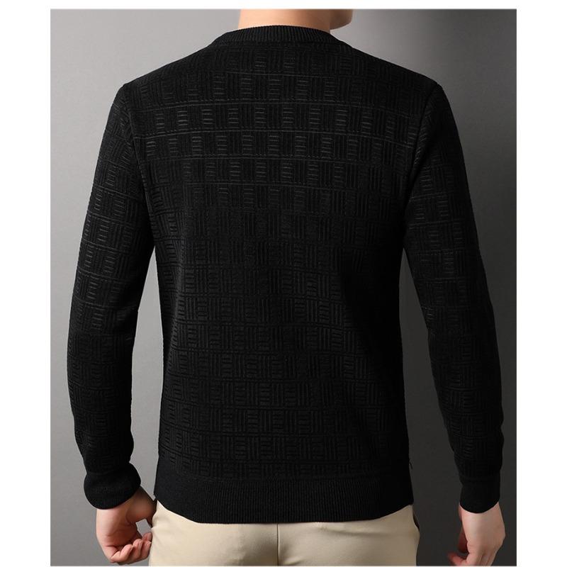 Men S Winter Chenille Long Sleeve Pullover Sweater Casual Warm Base Layer