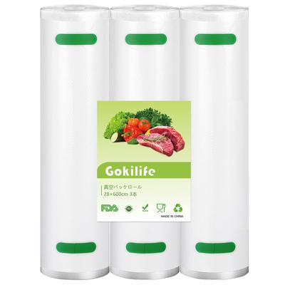 Gokilife Вакуумная упаковка Вакуумная упаковка Безопасный набор пищевых рулонов для вакуумной упаковки Замена вакуума Свободно выделенный антибактериальный морозильник для хранения продуктов