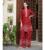 Beautiful Designer Party Wear Cotton Kurta Pant Cord Set Indian Women Bollywood Top Tunic Kurti