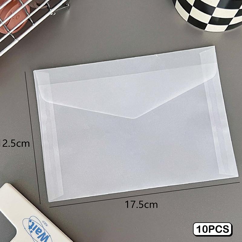 10Pcs Translucent Small Card Sleeve Protection Bag Waterproof Jewelry Small Envelope Packaging Bag