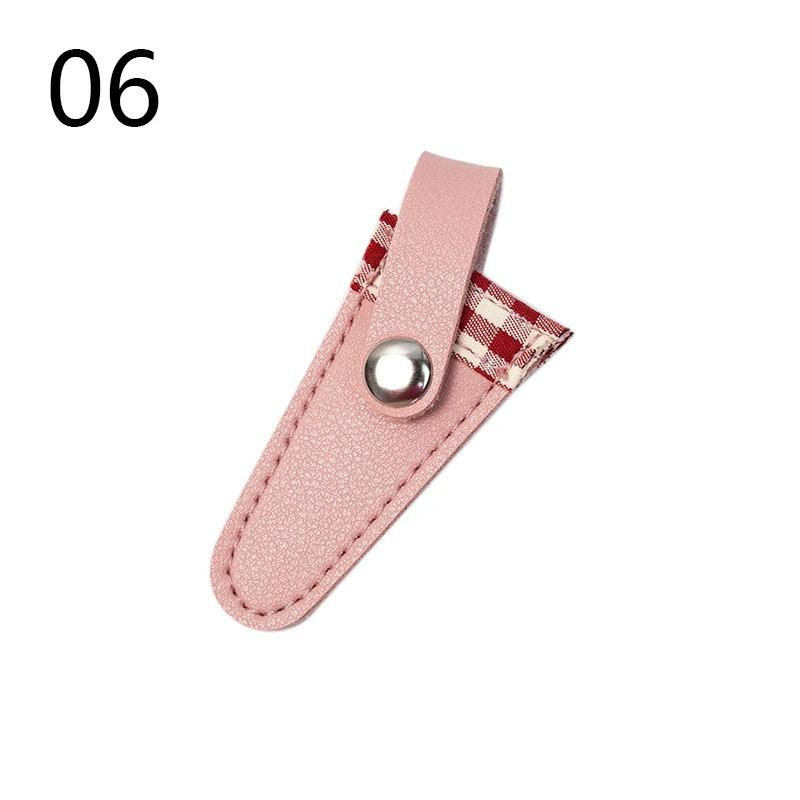 Colorful Vintage Embroidery Scissors Sheath Lattice Scissors Protective Cover Small Sharp Pointed Scissors Protection