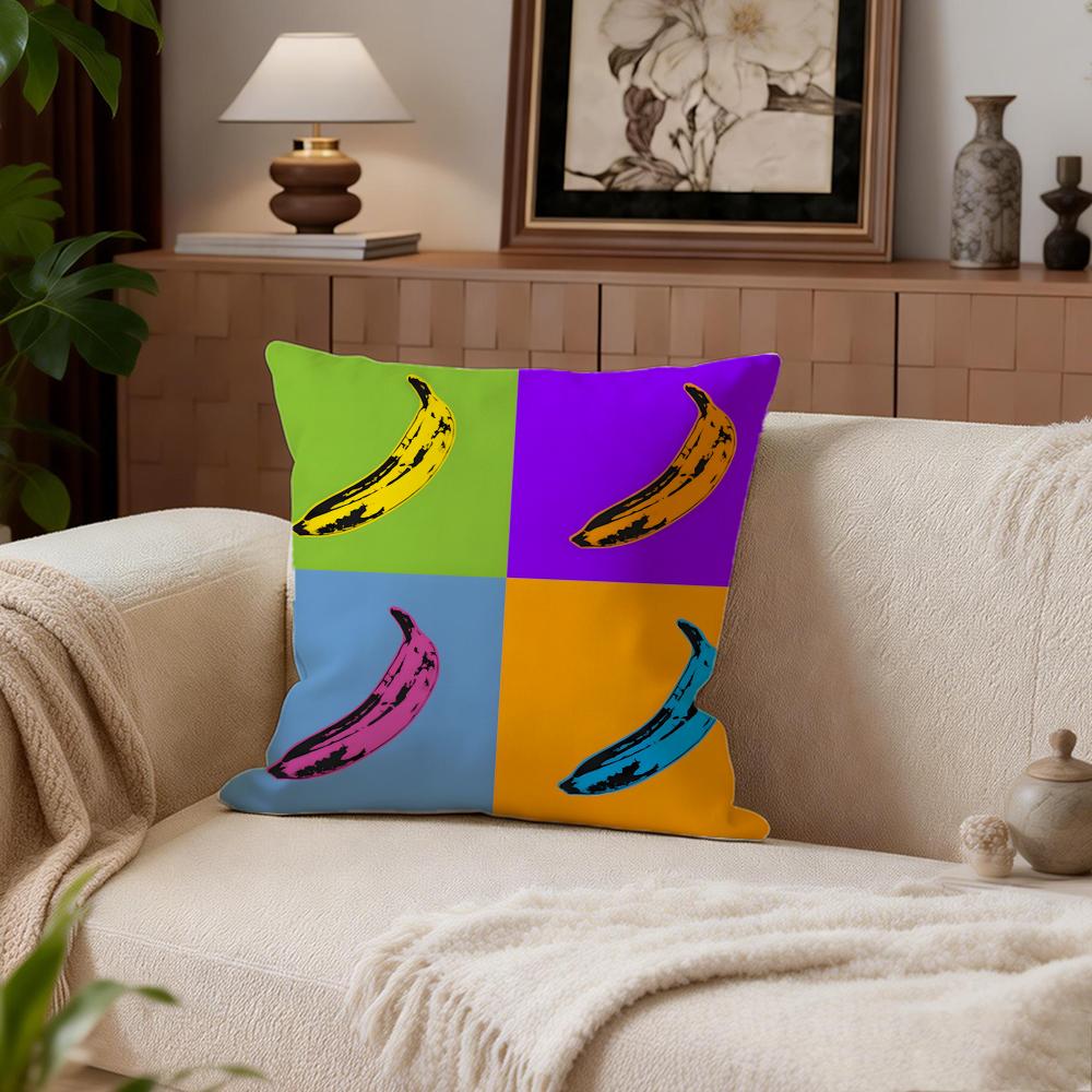 A-Andy W-Warhol Art Cushion Cover Cushion Cover Set 4Pcs 50X50 45X45 40X40 Pillowcase Decorative Sofa Home Decor
