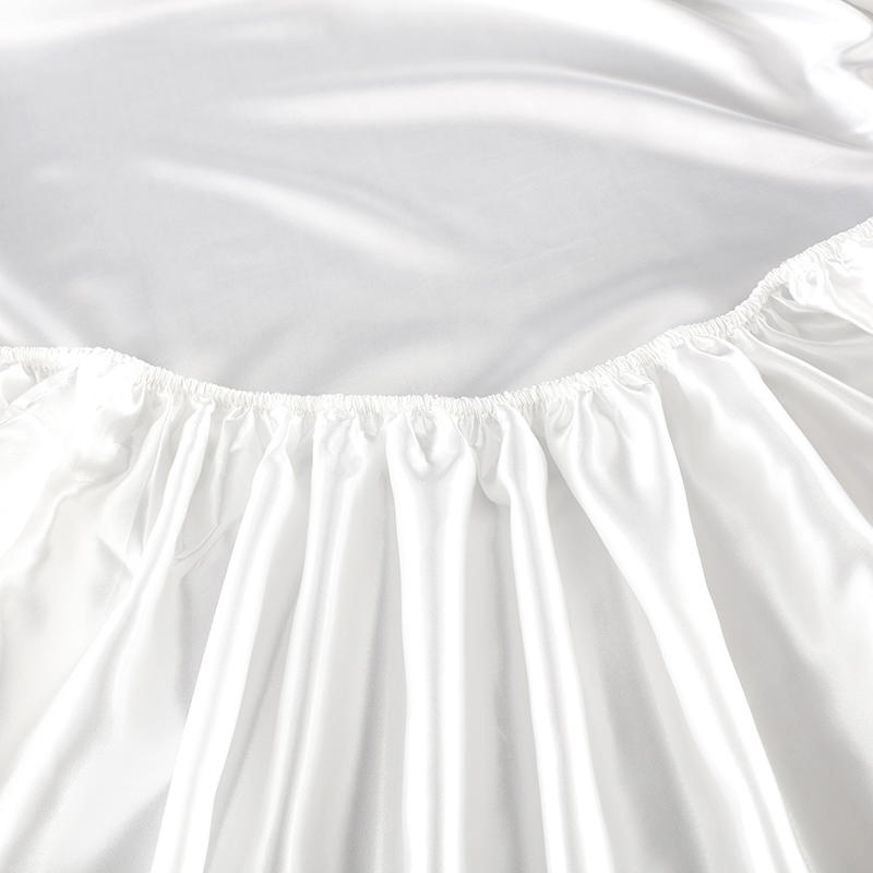 Простыня с резинкой из полиэстерового сатина, простыня на резинке, гладкокрашеное постельное белье из PLA Cool Fiber, простыня на резинке(нет наволочки