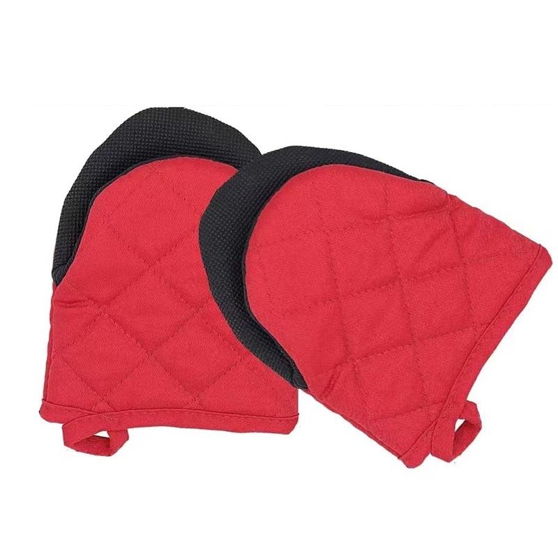 1/2 шт. кухонные короткие термостойкие прихватки, перчатки с нескользящей поверхностью и петлей для подвешивания для выпечки, барбекю, приготовления пищи