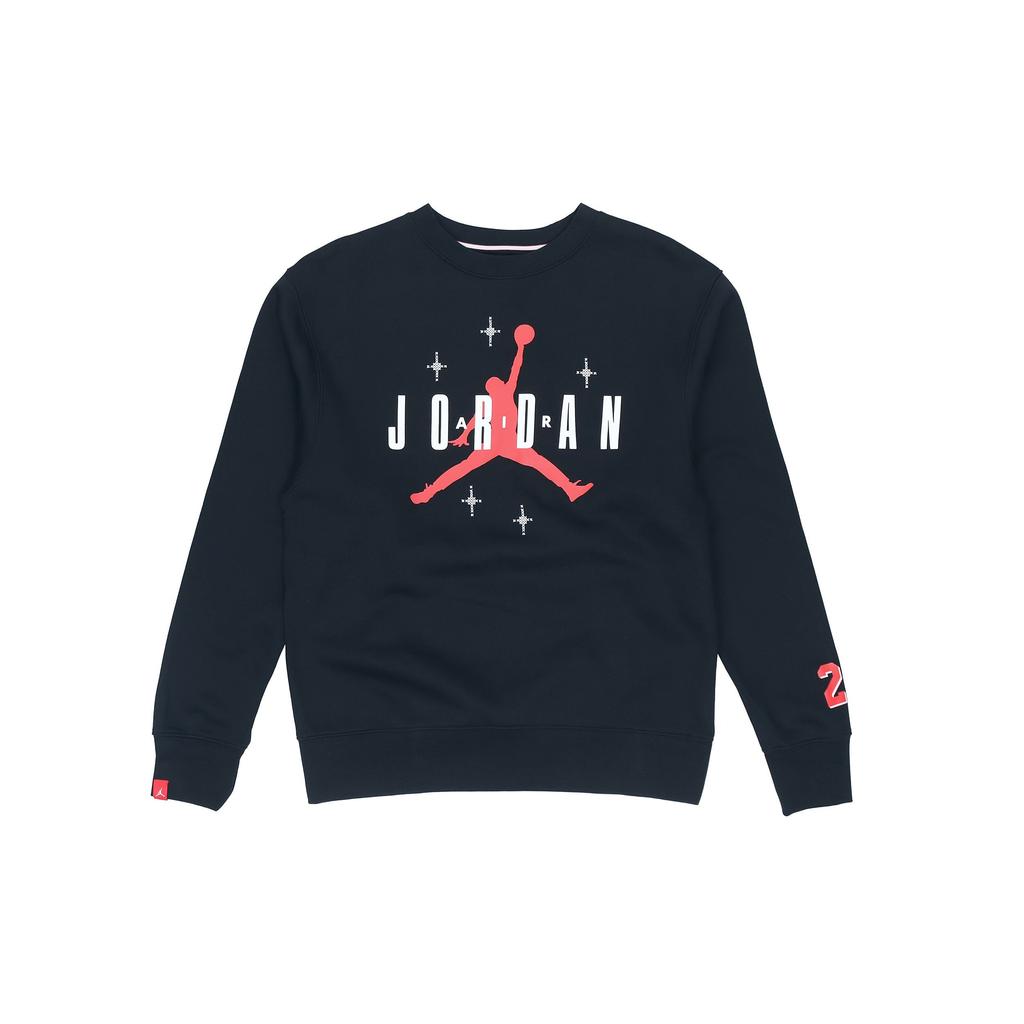 Jordan Спортивный повседневный пуловер с круглым вырезом, мужские топы, черный DO9153-010