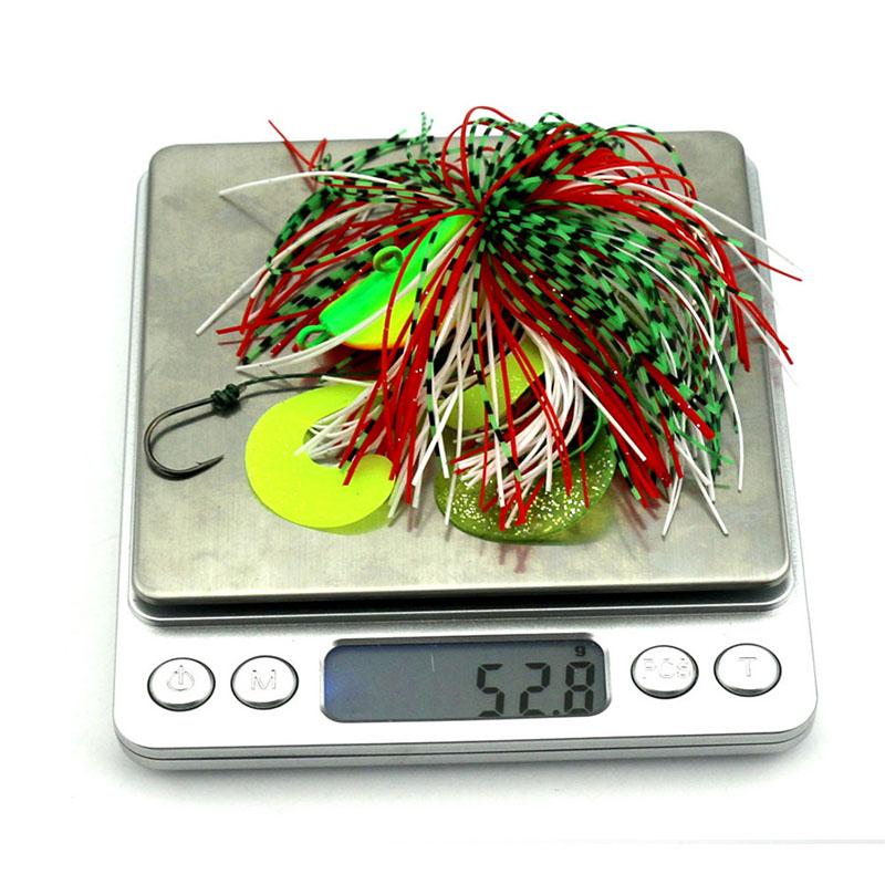 HENGJIA Lead Head Jig Hooks Spinnerbait Soft Grub Lures Tackle Pack of 4