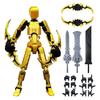 3D Printed Robot Action Figure with Accessories Movable Joints Robot