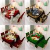 Christmas Tablecloth Xmas Snowflake Dining Chair Cover Waterproof Navidad Bell Dinning Table Cover Cloth Home Party