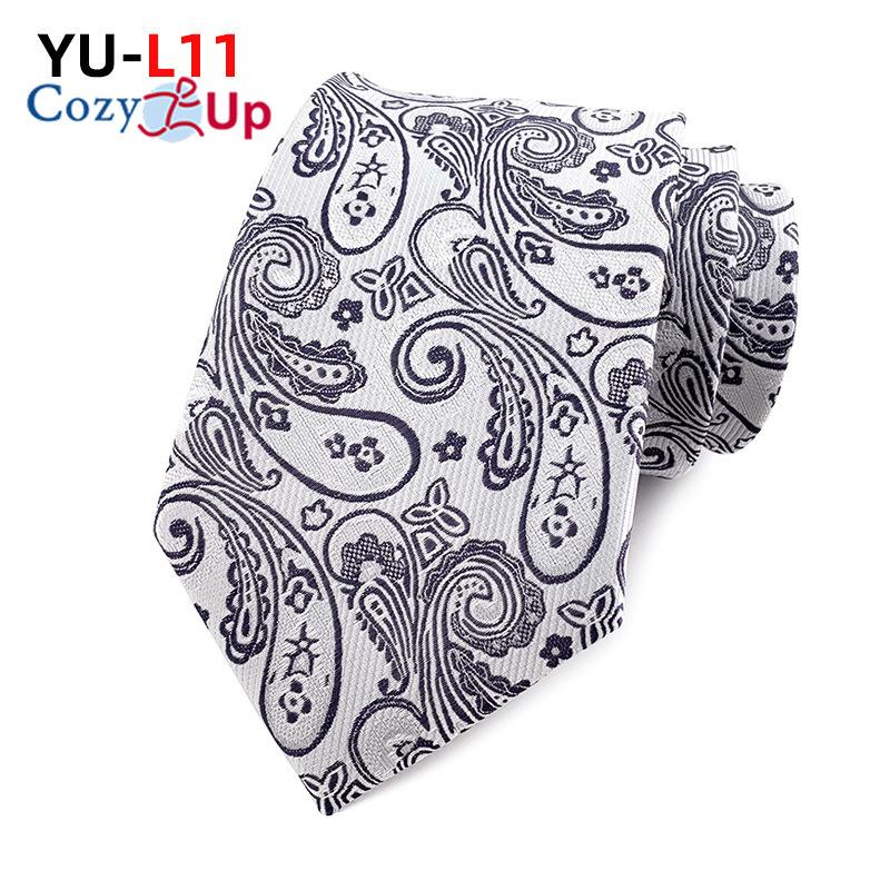 Cozy Up 3,15 дюйма(8 см) Модный полосатый мужской галстук с узором пейсли в клетку и цветком на свадьбу