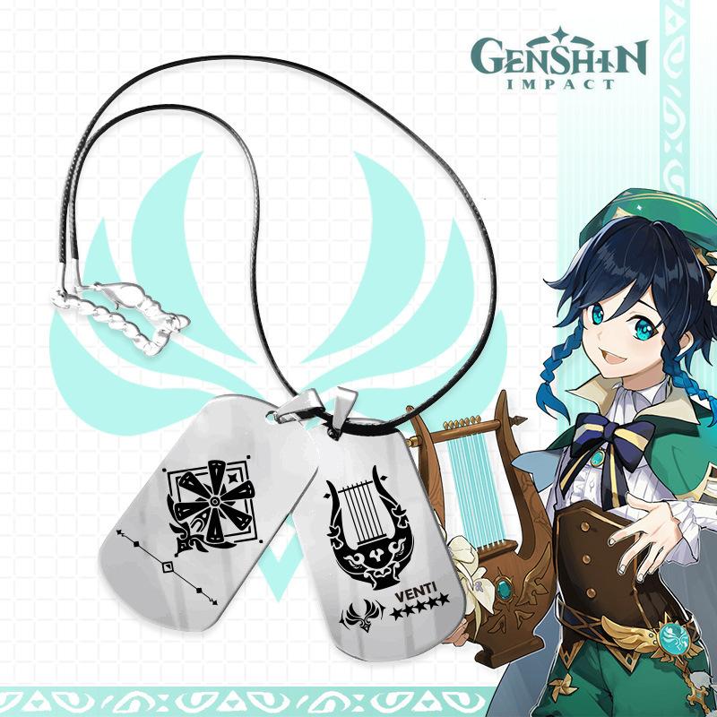 Модное мужское ожерелье с подвеской Genshin Impact, ролевые игры, подарки для любовников