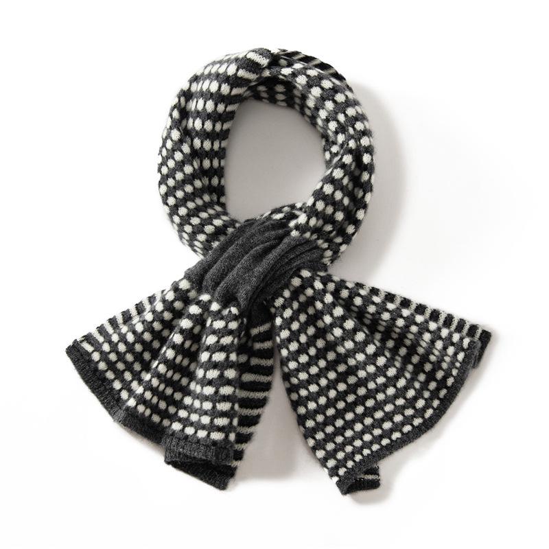 Women's 100% Pure Cashmere Plaid Scarf - Warm, Versatile, Fashionable for Autumn/Winter
