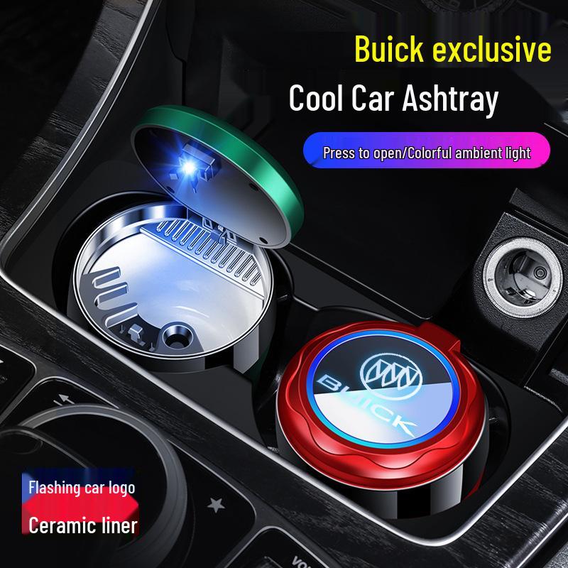 Seven-Color Ambient Light Car Ashtray for Buick Regal, LaCrosse, Encore, E5, Excelle, Angyang