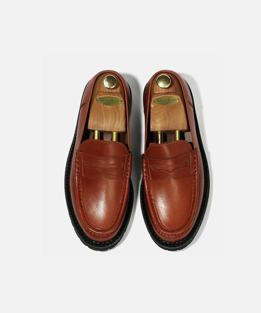 Custommood Richard Cowhide Penny Loafers (Burnt Brown)