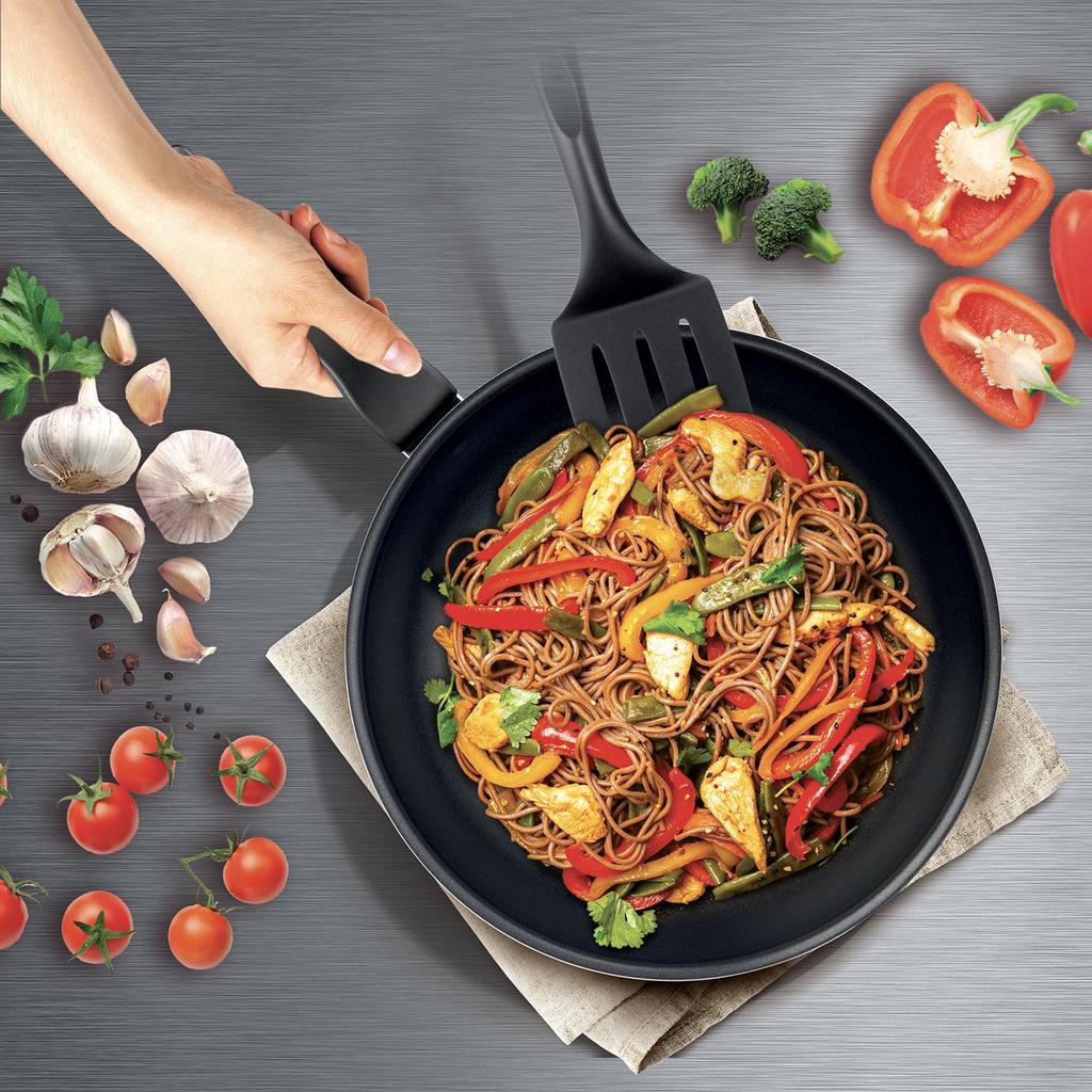 Tefal Сковорода-вок XL Force с титановым антипригарным покрытием (24см, 28см) Можно мыть в посудомоечной машине в духовке без PFOA Серый