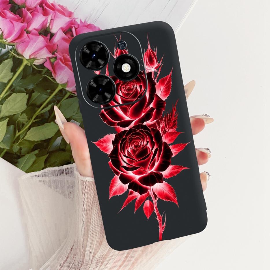 For Tecno Spark Go 2024 Case BG6 Beautiful Butterfly Tree Painted Cover Soft TPU Phone Case For Tecno Spark Go 2024 Fundas Coque