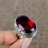 Garnet Genstone Handmade 925 Sterling Silver Jewelry Ring Size 7 KKG-469