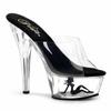 Women's Dance Shoes Summer High Heels 15cm Stiletto Heel Clear Crystal Sandals Model Shoes YKC