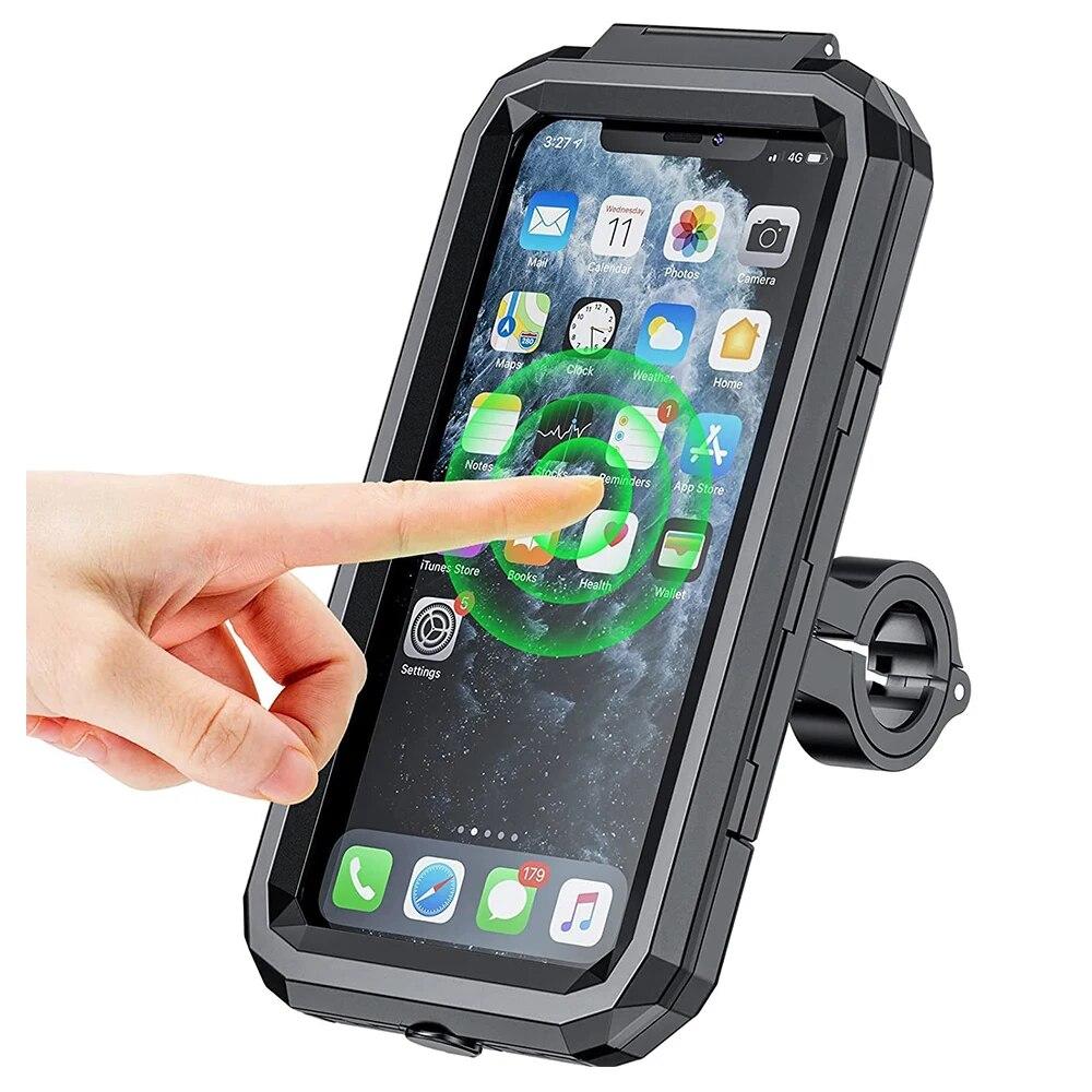 Waterproof Case Bike Motorcycle Phone Holder Handlebar Rear View 4.7 To 6.8" Cellphone Mount Bag Motorbike Scooter Phone Stand