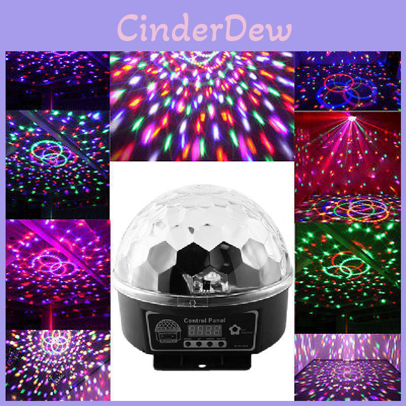 Сценический RGB LED Магический Шар С Вращением И Пультом Для Клуба KTV И Домашних Мероприятий