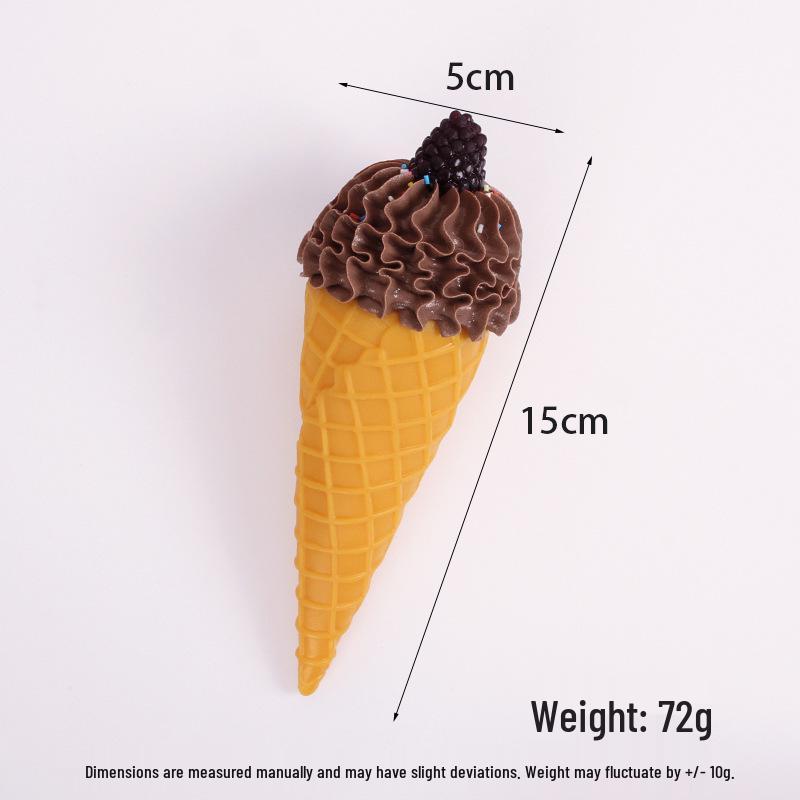 Wavy Ice Cream Cone Model - Fake Dessert Shop Decoration Prop, DIY Handmade Toy.