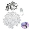 100 Set Pin Back Button Parts Tinplate Plastic Base Rustproof Widely Used Button Making Supplies for Badge Craft DIY