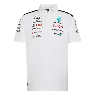 Мужская поло-рубашка с полосками Mercedes - AMG Petronas Formula 1 Team, короткий рукав, топ KE5524