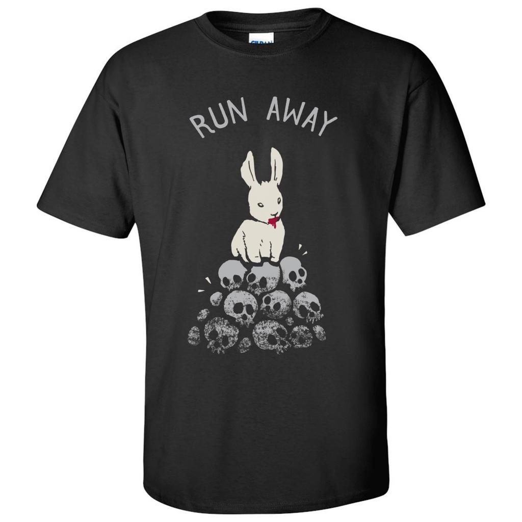 Run Away - Funny Cult Classic Rabbit Short Sleeve Unisex T-Shirt
