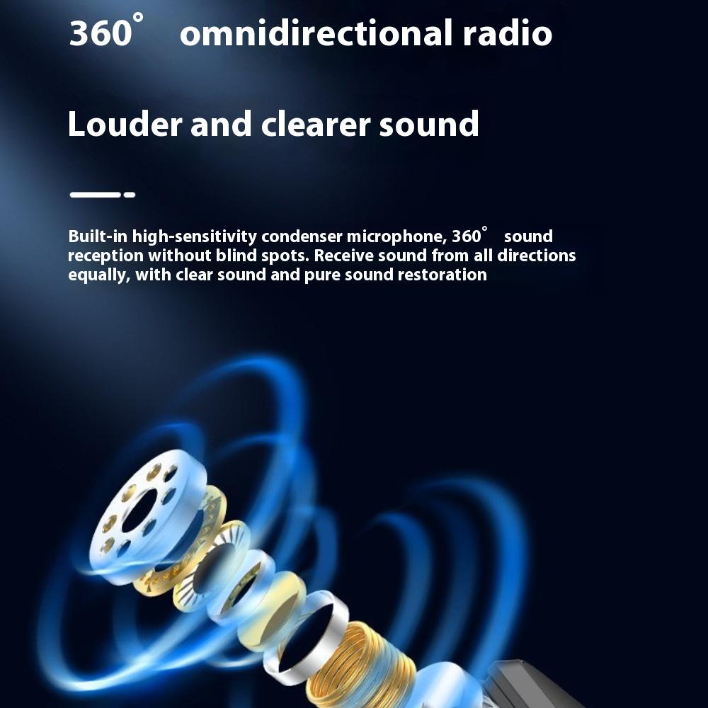 Беспроводной ошейниковый микрофон 3-в-1 для прямых трансляций на открытом воздухе, стрельбы по радио с шумоподавлением, ошейниковый микрофон