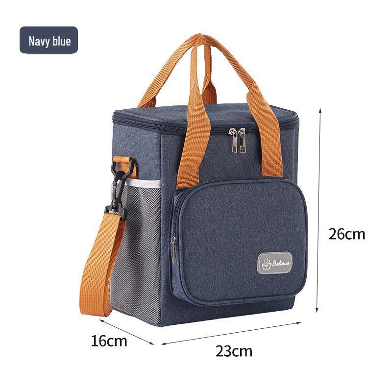 Dual-Layer Insulated Lunch Bag: Thickened Design for Office or Student Use