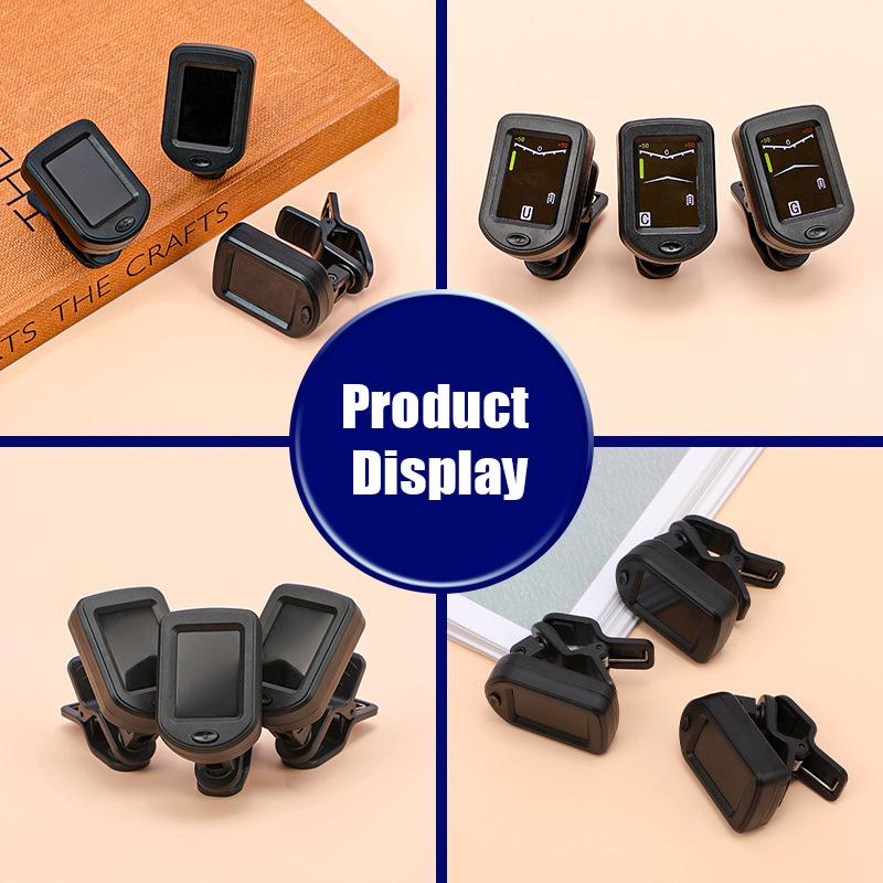 Electronic Clip-On Digital Height Sensitivity Guitar Tuner Colorful LCD Screen