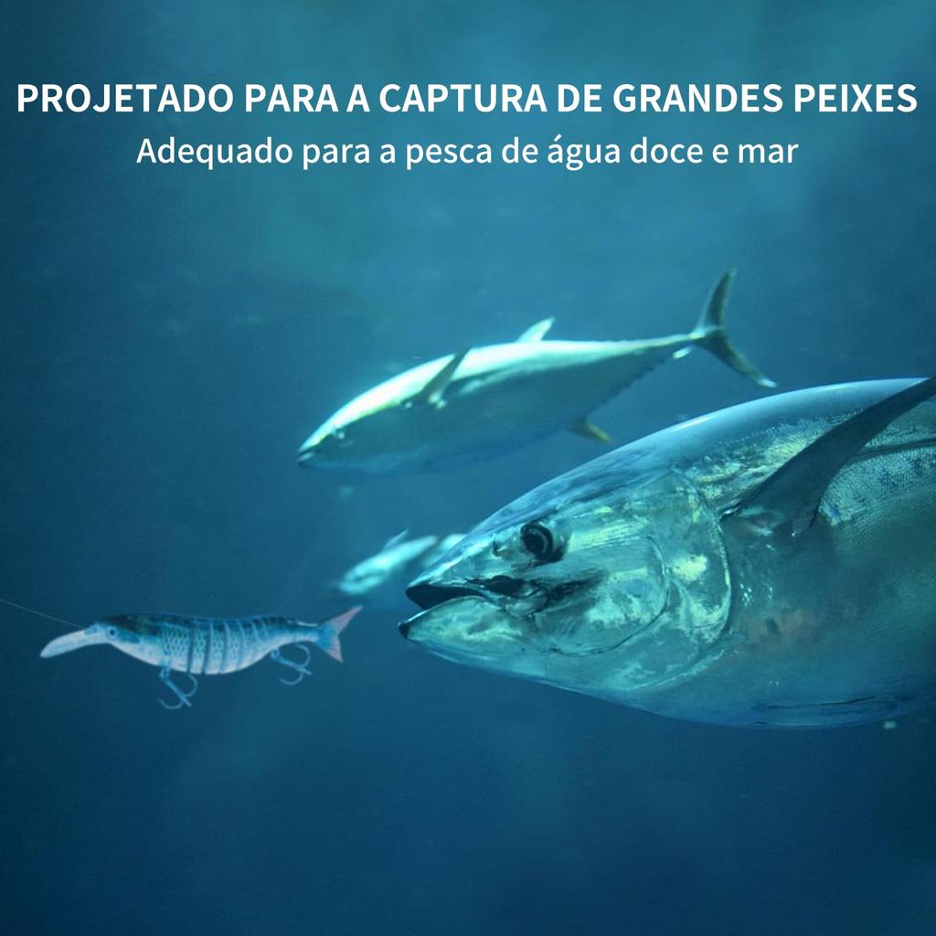 TRUSCEND Bass Trout Fishing Lure Swimbait Slow Sinking Bionic Swimming Lure Bass Freshwater Saltwater Bass Realistic Fishing Lure Kit Multi-Joint