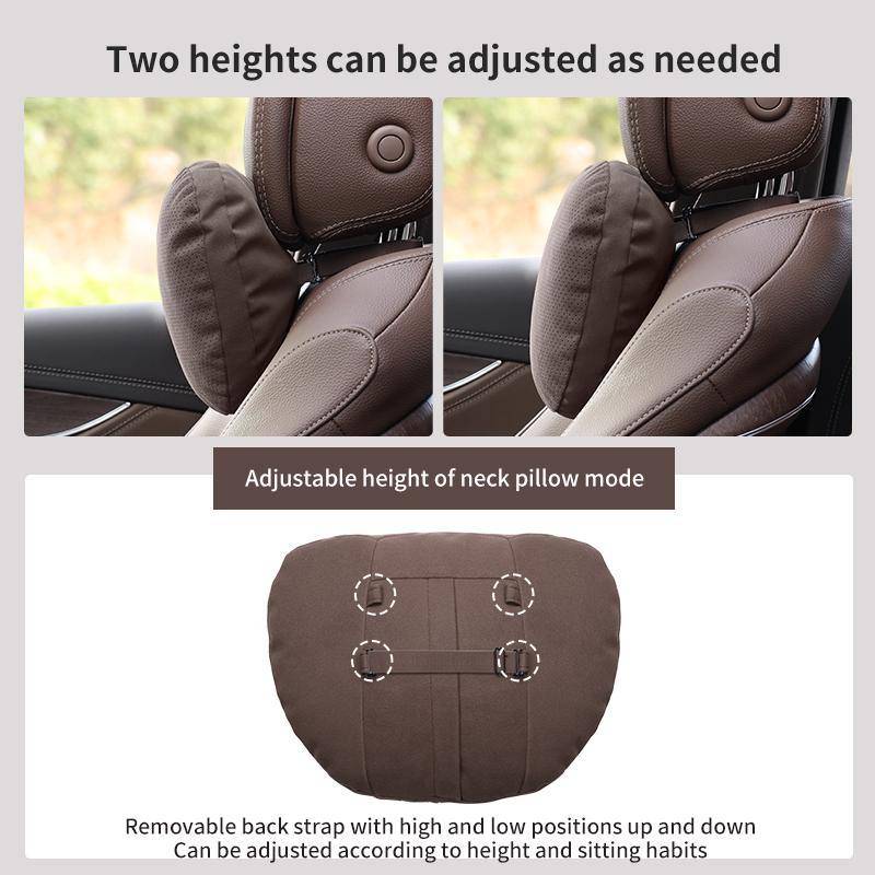 Car Suede Headrest Neck Support Seat Waist Cushion Pillow Alfa Romeo Giulia Tonale Stelvio Giulietta Mito Milano 147 156 159 166 zw4