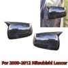 Carbon Fiber Look Ox Horn Rearview Side Mirror Cover For 2008-2012 Mitsubishi La