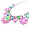 NOA [I9939] - Designer Necklace 'Vahiné' Pink Blue