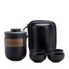 Black Crockery Ceramic Teapot Gaiwan Tea Cups Portable Travel Tea Set Drinkware 1Pot+4Cups