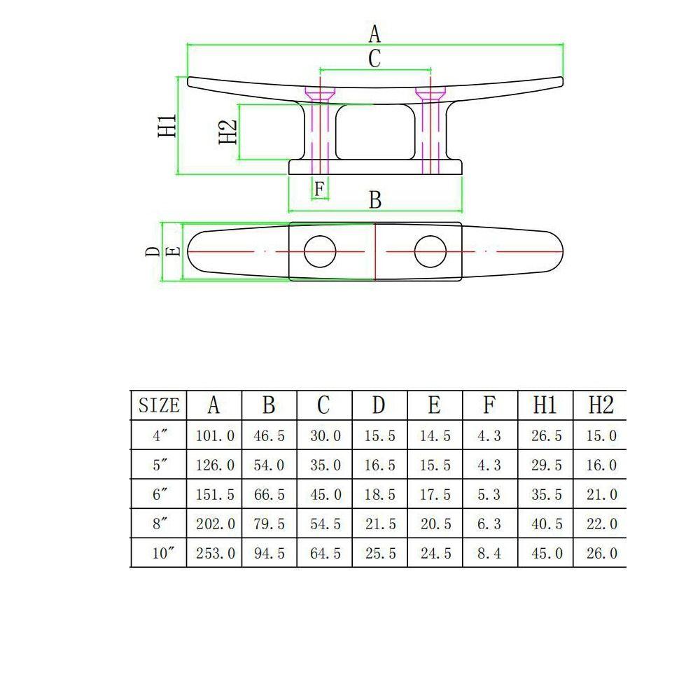 High Quality Stainless Steel Mooring Cleat Marine Yacht Deck Hardware Marine Boat