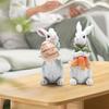 Easter Ornament Festive Delightful Home Decoration Synthetic Resin Easter Cute Spring Bunny Figurine