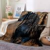 Black Horse Flannel Blanket Throw Blanket Soft Warm Sofa Bed Camping Car home Decor Unique Christmas Gift C9301715