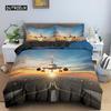 3D Комплект постельного белья с принтом самолета Детский Взрослый 2/3 предмета Пододеяльник с наволочкой Одеяло Постельное белье Чехол на одеяло Роскошный комплект постельного белья
