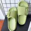 Fashion Kidmi Women's Summer Home Slippers New Thick-soled Single-Buckle Slippers Comfortable Bathroom Sole Couple Slippers EVA Slippers