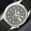 REFURBISHED JAPAN MADE SEIKO 5 AUTOMATIC MENS WATCH BLACK DIAL CUSTOM A440118-2 QV90-a440118