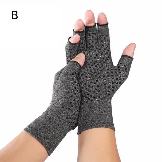 1 Pair Compression Gloves Rehabilitation Fingerless Gloves Anti Relief Gloves Wrist Support Wristband