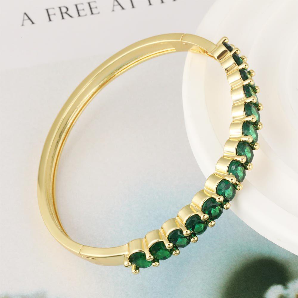Lu District's New Buckle Bracelet Zircon Women's Bracelet Jewelry Retro Bracelet
