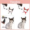 Fun And Playful Cat And Dog Costume Wig Set With Horns And Cute Bob Style