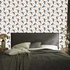 Toucan Wallpaper in white, light gray and gray for the living room and bedroom 50x1000