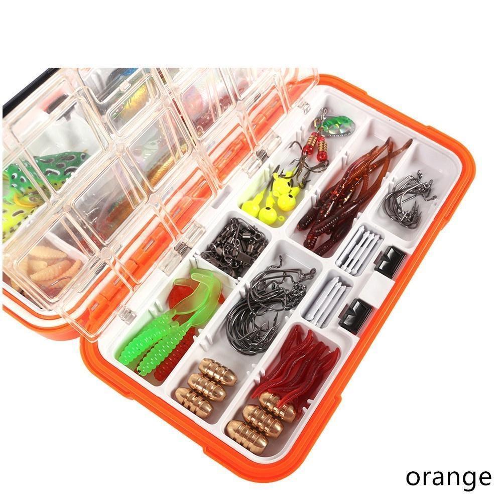 117Pcs/Box Fishing Lures Hook Kit Mixed Artificial Baits Metal Fish Hooks Boxed Rotating Spoon Kit Fishing Tackle Accessories