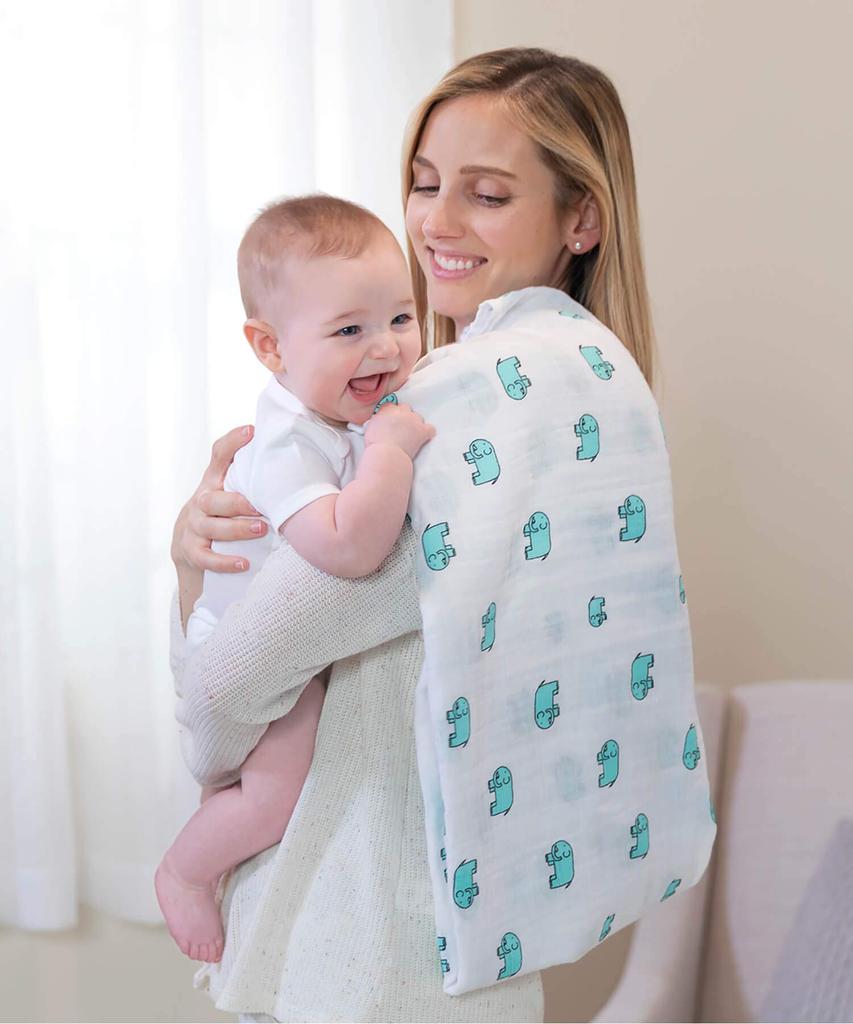 Aiden and Anais Оригинальный японский набор пеленок из 1 шт. для предотвращения ночного плача новорожденного Марлевый детский подарок Aden Anais Jungle 8983J 120 x 120 см Муслин