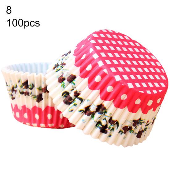 Simple DIY Cartoon Pattern Premium Microwave Safe Cupcake Liner Kitchen Tools Muffin Cup