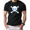 Cartoon T Shirts 100% Cotton Skulls Printing Pattern Men's Round Neck Casual Short Sleeve Summer Fashion Breathable Top Tees
