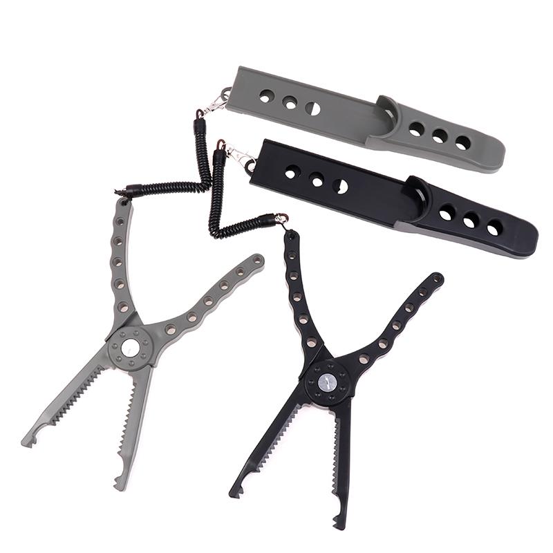 Пластиковые рыболовные плоскогубцы с захватом, инструмент для извлечения крючка, прочный захват для сома с нескользящей ручкой и шнуром